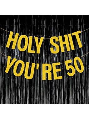 Funny 50th Birthday Banner Pre Strung Over The Hill Party Decorations